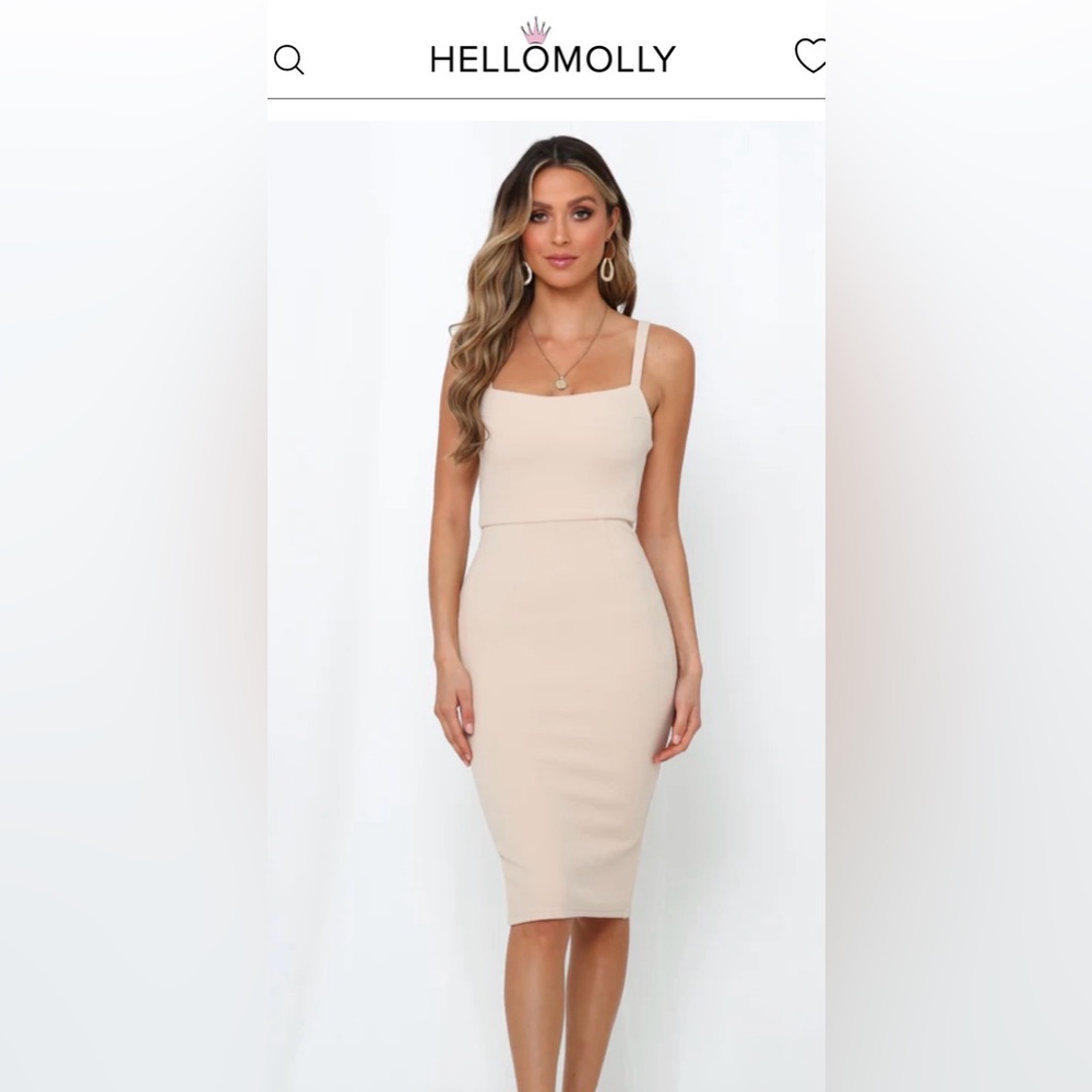 Hello Molly - Made In Michigan Midi Dress Nude